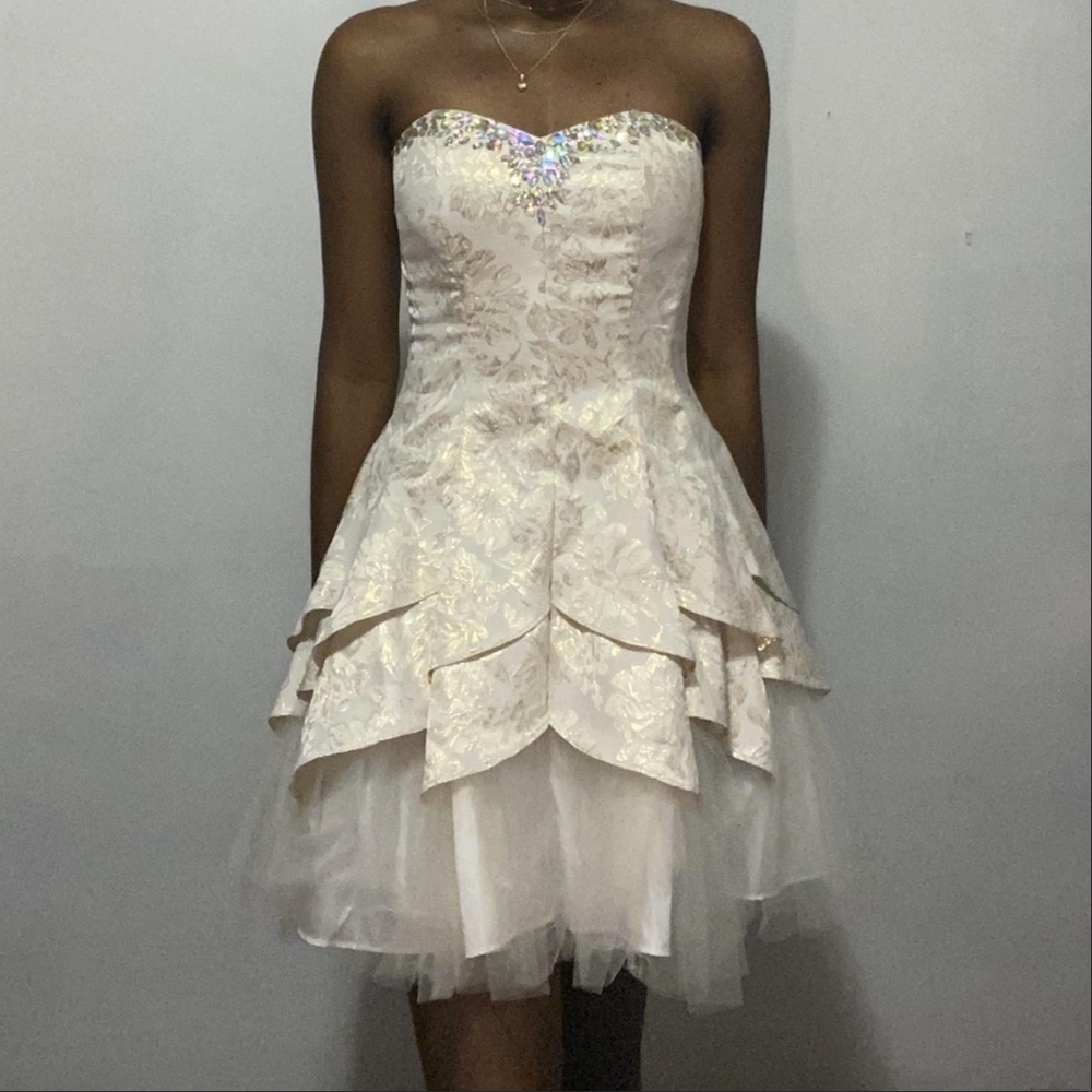 Elegant Gold/cream Prom Dress.  Y2k/2008